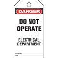 Panduit Plastic Tag, 'Danger Do Not Operate Elec PVT-43